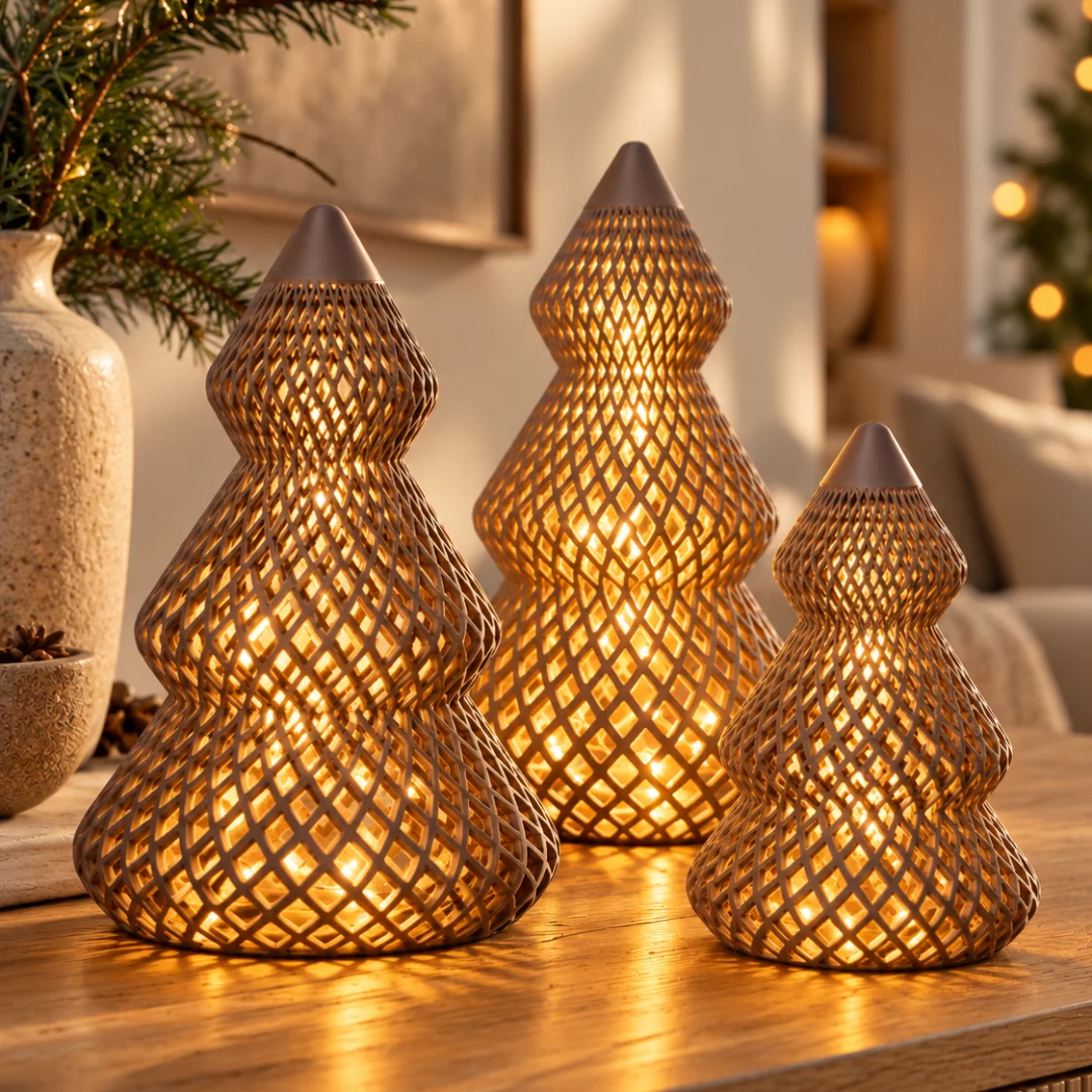 Kerstbomen glow (set van 3) - Afbeelding 1