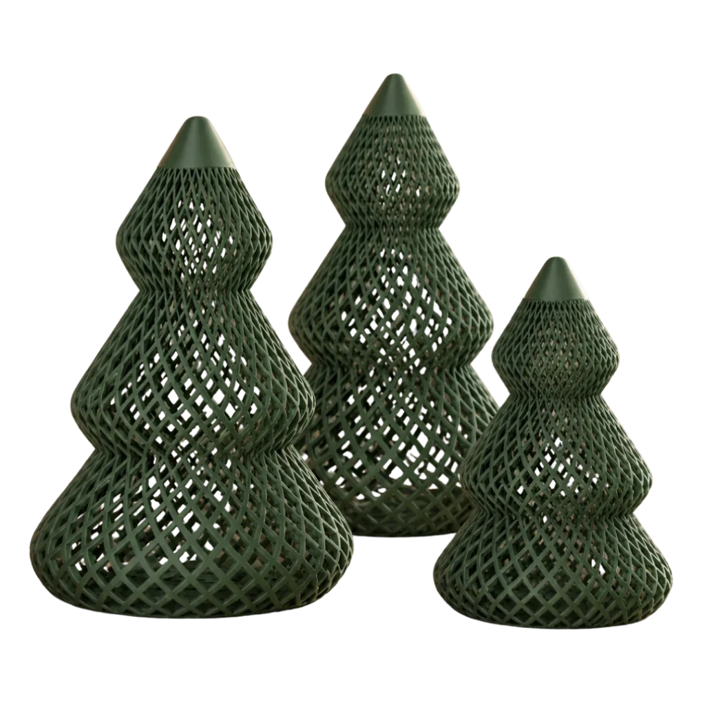 Kerstbomen glow (set van 3)