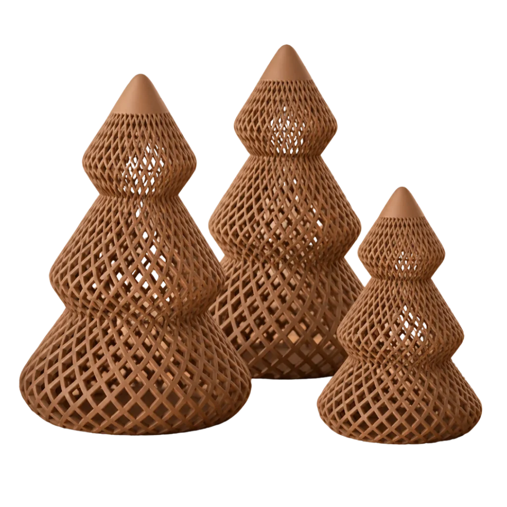 Kerstbomen glow (set van 3)
