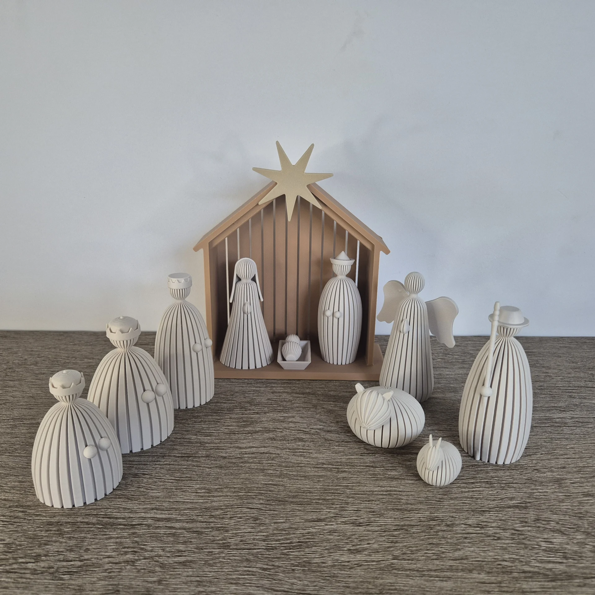 Kerststal | minimalistische kerstdecoratie - Afbeelding 1
