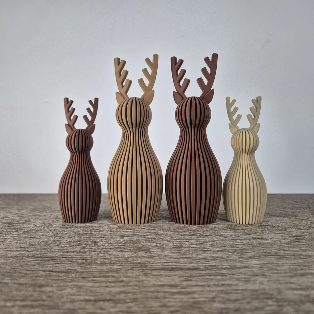 Rendieren (set van 4) - mix en match je kleuren - bruintinten