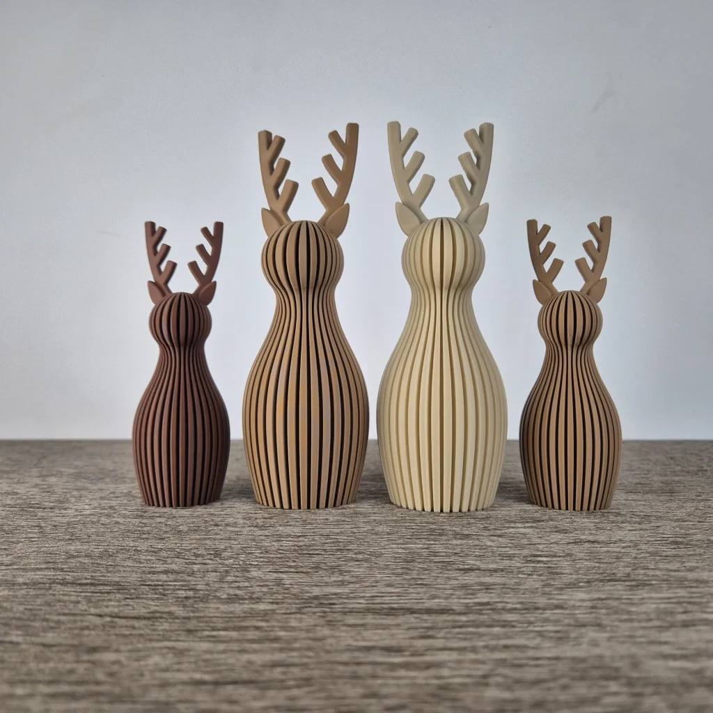 Rendieren (set van 4) - mix en match je kleuren - bruintinten
