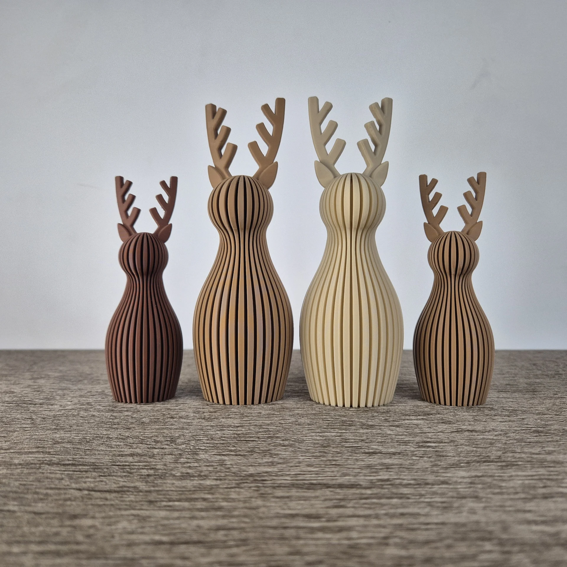 Rendieren (set van 4)  - mix en match je kleuren - bruintinten - Afbeelding 2