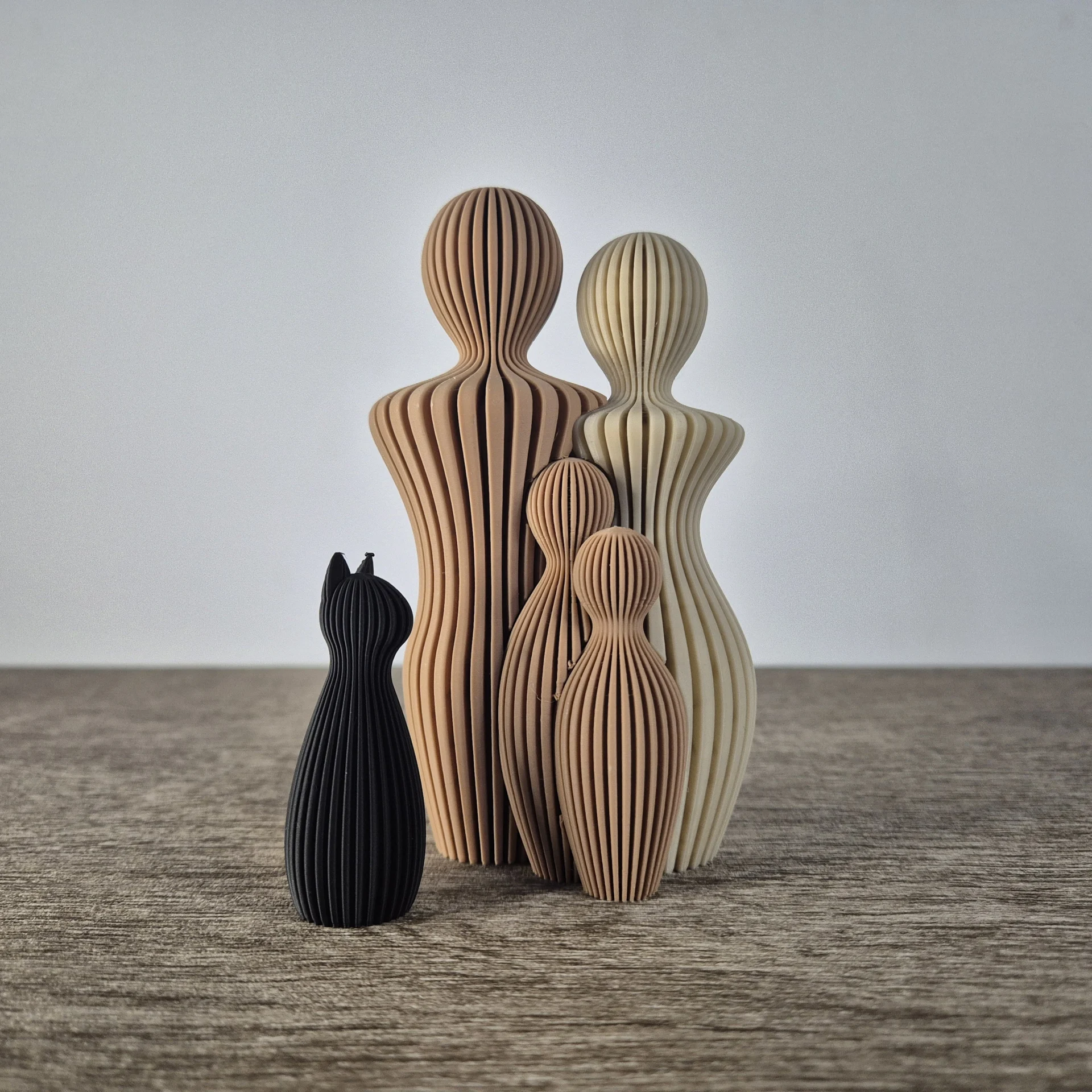 Familie beeldje kat uitbreiding