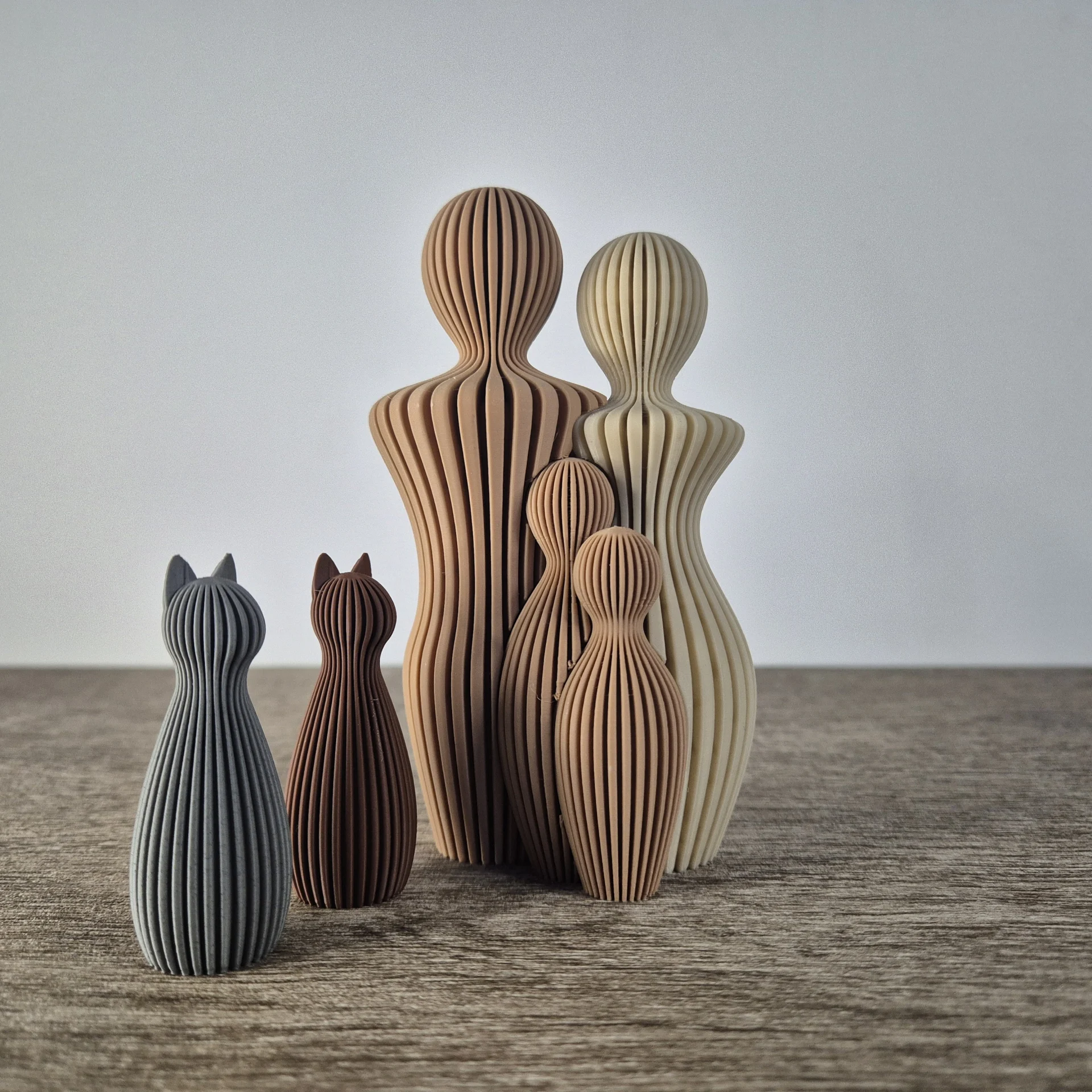 Familie beeldje kat uitbreiding