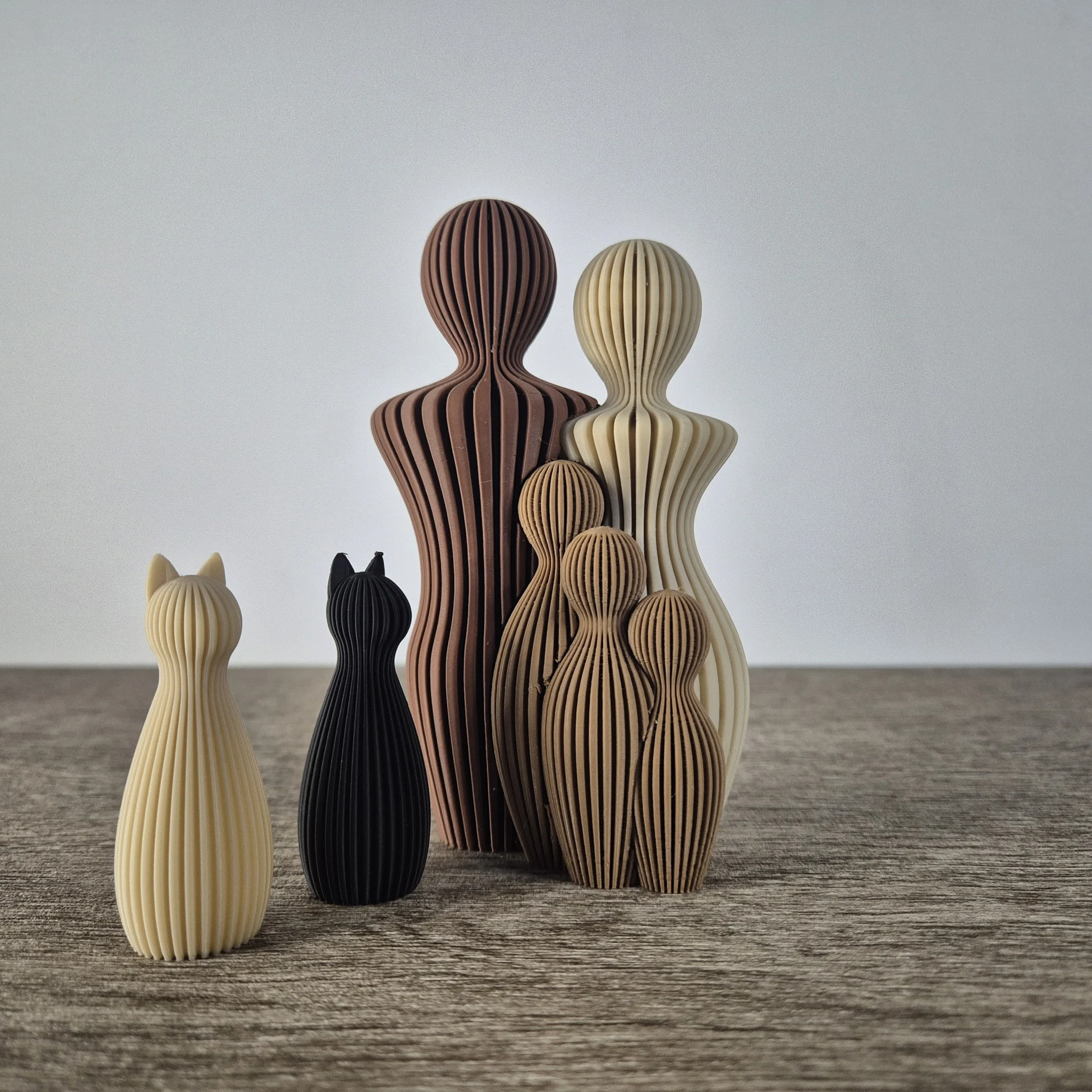 Familie beeldje kat uitbreiding