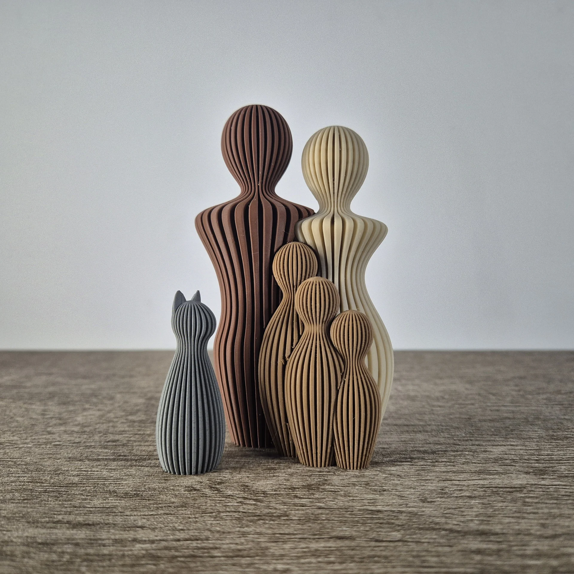 Familie beeldje kat uitbreiding