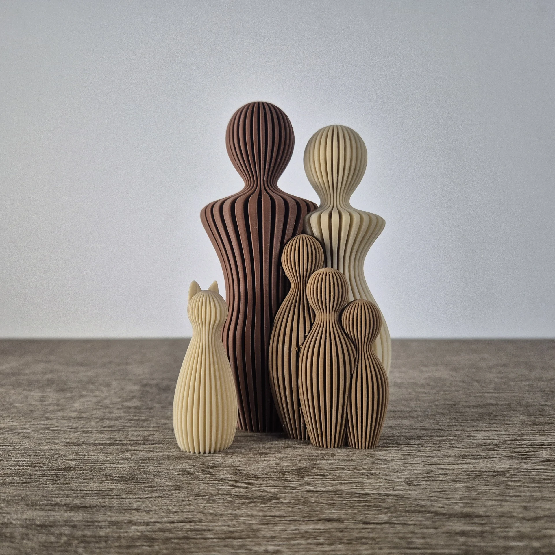 Familie beeldje kat uitbreiding