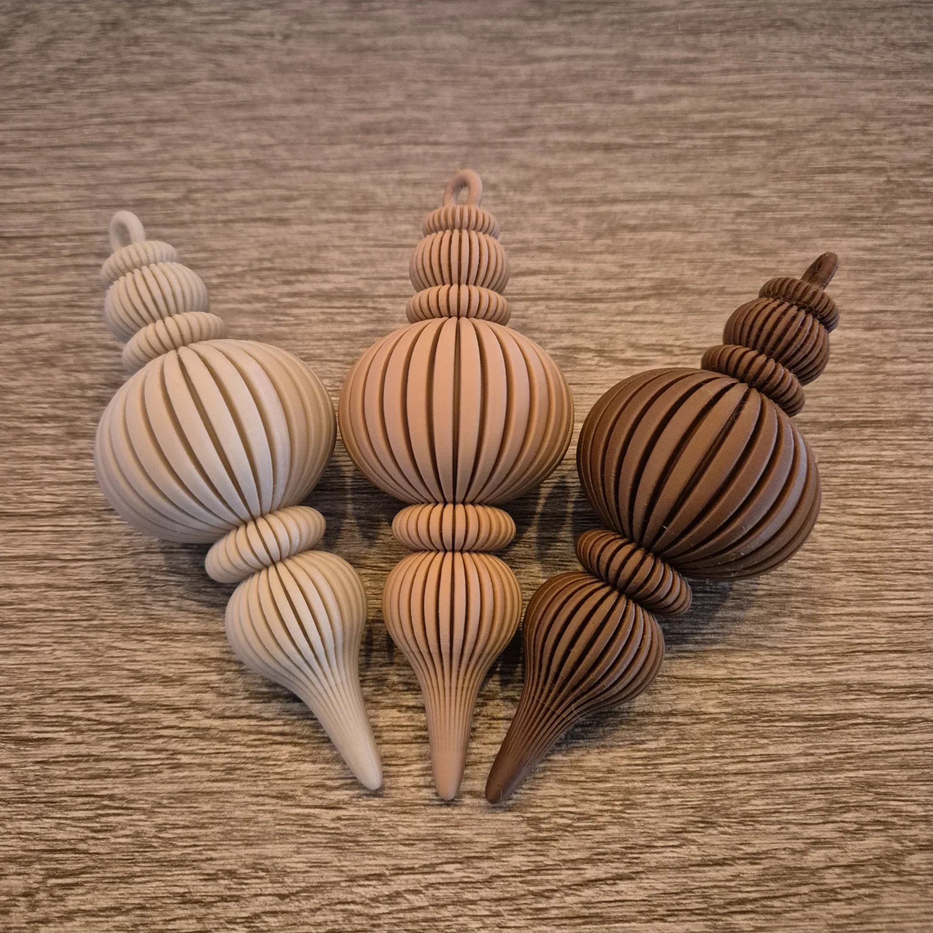 Kersthangers | set van 3 | bruin tinten